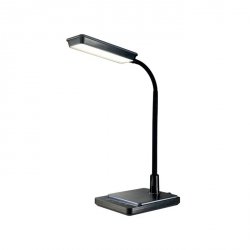 Nowoczesna Czarna Lampka Biurkowa LED MAGNUM BL007 NILSEN