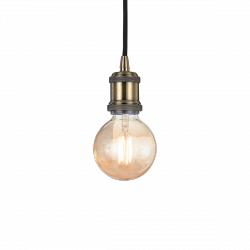 Industrialna lampa wisząca Frida Sp1 Ideal Lux 122083 Antyczny mosiądz Zwis na żarówkę Loft