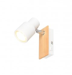 Nowoczesny kinkiet lampa ścienna biała regulowana klasyczna minimalistyczna metalowa uniwersalna drewniana podstawa PIERRE R81981731 Rl