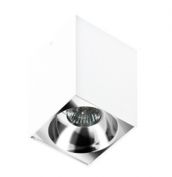 Nowoczesna lampa sufitowa plafon tuba biała + chrom HUGO AZ0827 + AZ0856 Azzardo