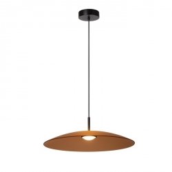 Minimalistyczna Lampa Wisząca Nowoczesna LED Bursztynowy Klosz MENGA 25417/12/62 LUCIDE