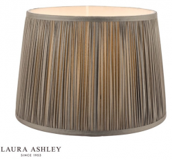 Klosz Abażur 30cm LAURA ASHLEY Hemsley Pleated Silk Grey DAR LIGHTING LA3713803-Q (Abażur- Bez Podstawy)