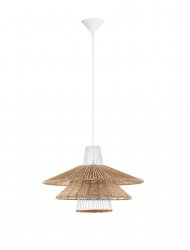 Lampa wisząca sznurkowa pleciona owalna boho rystykalna industrialna nad stół do salonu sypialni LOREZIA LE45373 Luces Exclusivas