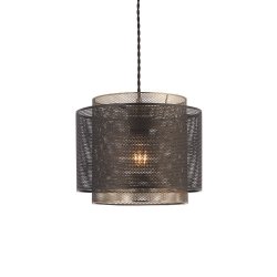 Lampa wisząca okrągła czarna metalowa w stylu przemysłowym designerska nowoczesna Plexus 72831 ENDON