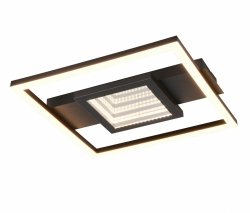 Nowoczesna lampa sufitowa LED czarna metalowa prostokąt kwadrat klasyczna minimalistyczna designerska WHEELER R64801932 Rl