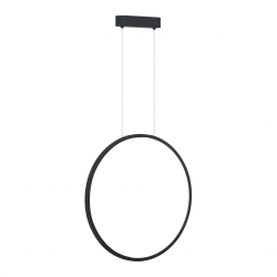 Łazienkowa czarna lampa wisząca okrąg pierścień led 28W SATURNO Milagro ML8854