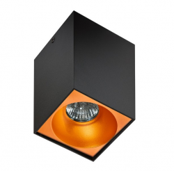 Nowoczesna lampa sufitowa plafon tuba  czarna + złoty HUGO AZ0826 + AZ08531 Azzardo