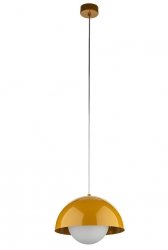 Designerska lampa wisząca w stylu industralnym minimalistyczna kolor ochra mleczny klosz BONO M OCHRA 10275 TK-Lighting 