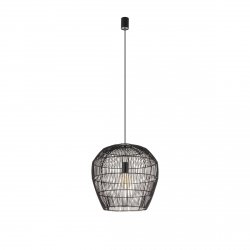 Czarna Lampa Wisząca Z Bambusa W Stylu Boho HAITI BLACK S 11166 Nowodvorski Lighting