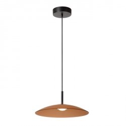 Minimalistyczna Lampa Wisząca Nowoczesna LED Bursztynowy Klosz MENGA 25417/10/62 LUCIDE