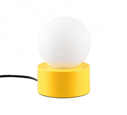 Dekoracyjna Lampka Stołowa W Kolorze Żółtym Biały Szklany Klosz COUNTESS R59051016 RL