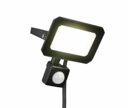 Kinkiet zewnętrzny LED czarny aluminiowy minimalistyczny klasyczny uniwersalny czujnik ruchu FUNCHAL IP44 R23349132 Rl