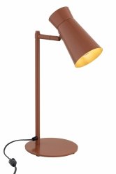 Nowoczesna lampka stołowa biurkowa w kolorze terakoty minimalistyczna klasyczna regulowany klosz LORD 8873 Argon