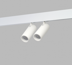 Podwójny reflektor regulowany ze zmienną barwą LED biały ściemnialny do systemu szynowego magnetycznego dwufazowego Azzardo ALFA NIKO 2 TRACK MAGNETIC 2LINE 2X12W CCT SWITCH DIMM WH AZ6515