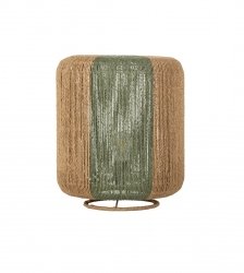Lampka stołowa nocna sznurkowa pleciona kolor drewna owalna boho rustykalna industrialna minimalistyczna DULERMO LE45349 Luces Exclusivas