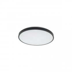 Czarny Okrągły Plafon Sufitowy Do Łazienki IP44 Nowodvorski Lighting 10972 AGNES ROUND LED PRO Black 22W 4000K
