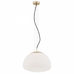 Designerska nowoczesa szklana lampa wisząca białe szkło złote dodatki rozmiar L TRINI 4317 Argon