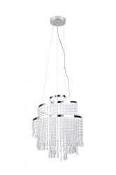 Kryształowy Dekoracyjny Żyrandol LED W Kolorze Chrom POMP R37341106 RL