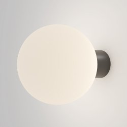 Nowoczesny kinkiet lampa ścienna zewnętrzna na elewację aluminium czarna z kulą Bold MAYTONI O598WL-01B1