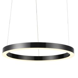 Tytanowa lampa wisząca okrąg 100cm LED nowoczesna uniwersalna minimalistyczna ściemnialna na pilota CIRCLE ST-8848-100 black Step Into Design