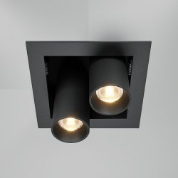 Czarna Nowoczesna Oprawa Sufitowa Wpuszczana Downlight Maytoni DL094-02-7W3K-B LED 14W