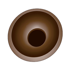 Nowoczesny minimalistyczny plafon LED brązowy COCO 40cm Coffee LP-0508/1C-40 CF Light Prestige