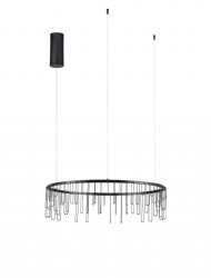 Elegancka Czarna Lampa Wisząca w Kształcie Okręgu Luces Exclusivas HUARAZ LE44450