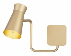 Designerski kinkiet złoty nowoczesny regulowany wysięgnik klasyczny minimalistyczny LORD 8884 Argon 