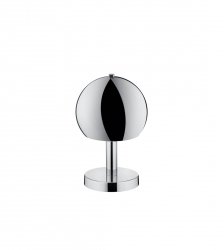 Lampka stołowa nocna srebrna metalowa owalna designerska nowoczesna ściemnialna dekoracyjna na komodę BOCCIA 519300106 Trio