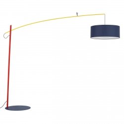 Wielokolorowa lampa stojąca podłogowa na wysięgniku łukowa POISE multicolour B Nowodvorski lighting 11430 salonowa do sypialni 