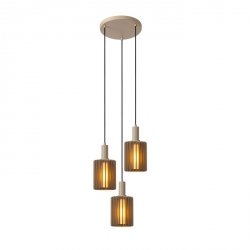 Nowoczesna Lampa Wisząca Szare Tuby LAMBRES 45410/13/41 LUCIDE