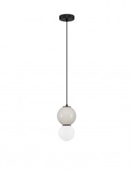 Minimalistyczna lampa wisząca LED szklany klosz kule szara i biała uniwersalna nowoczesna JORELIA LE45254 Luces Exclusivas