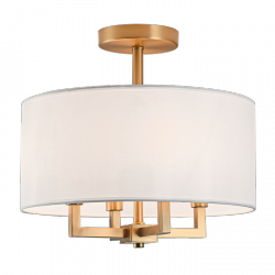 Nowoczesny Plafon Sufitowy Mosiężny LILLE C04913BR-WH COSMO LIGHT