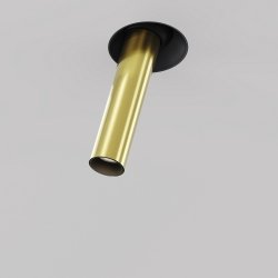 Lampa wbudowana w sufit spot LED nowoczesna regulowana tuba aluminum mosiądz Focus T MAYTONI C140TRS-L200-7W3K-BBS