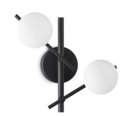 Kinkiet ścienny czarny szklane kule nowoczesny designerski dekoracyjny salonowy Atlas 365077 Ideal Lux