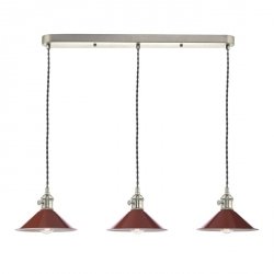 Chrom Lampa Wisząca Vintage Czerwone Klose HADANO HAD3661-08 DAR LIGHTING
