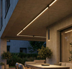 Linia świetlna LED o długości 2M do systemu szynowego magnetycznego Azzardo TRACK IP65 LED LINE 4000K SMOKY AZ7199