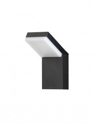 Minimalistyczny kinkiet ścienny zewnętrzny klasyczny LED aluminiowy kolor antracyt podświetlający elewację IP65 Luces Exclusivas
