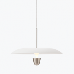 Lampa wisząca owalna aluminiowa biała 55cm minimalistyczna klasyczna uniwersalna nowoczesna Kantarell 22121 New Works