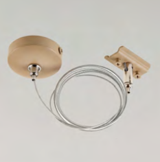 Beżowe zawieszenie do systemu szynowego magnetycznego jednofazowego Azzardo BETA TRACK MAGNETIC 230V SUSPENSION KIT AZ7324