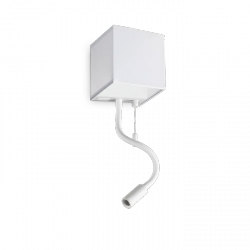 Nowoczesny Biały Kinkiet Ścienny USB Kwadrat LED KID 321578 IDEAL LUX