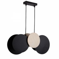 Nowoczesna lampa wisząca Tola 2 zwis Sigma 40895 brzoza/ czarny