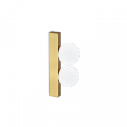 Nowoczesny Kinkiet Ścienny Mosiądz Klosze Kule PING PONG 328287 IDEAL LUX
