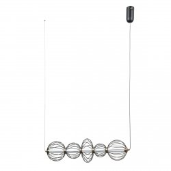 Czarna lampa wisząca nowoczesna druciana listwa led Rabel Italux PND-344221-5-BK