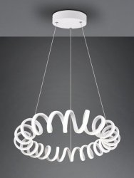 NOWOCZESNA BIAŁA LAMPA WISZĄCA LED OKRĄG SPIRALA CURL 325110131