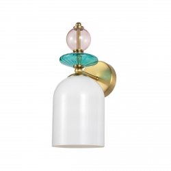 Kinkiet ścienny art deco TROPEA biały LP-2004/1W WH Light Prestige