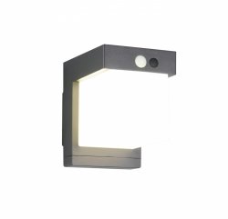 Kinkiet zewnętrzny LED czarny minimalistyczny klasyczny uniwersalny czujnik ruchu i zmierzchu COLOMBO HYBRID IP44 R23286132 Rl