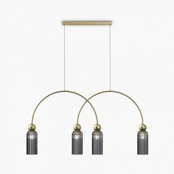 Szklana nowoczesna lampa wisząca Antic Maytoni MOD302PL-04GR