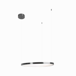Nowoczesna lampa wisząca okrąg ring CAYENNE 60 cm P0661D Maxlight Brushed Black 