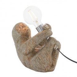 Lampka stołowa nocna srebrna designerska nowoczesna dekoracyjna na komodę Usain Sloth 95079 ENDON